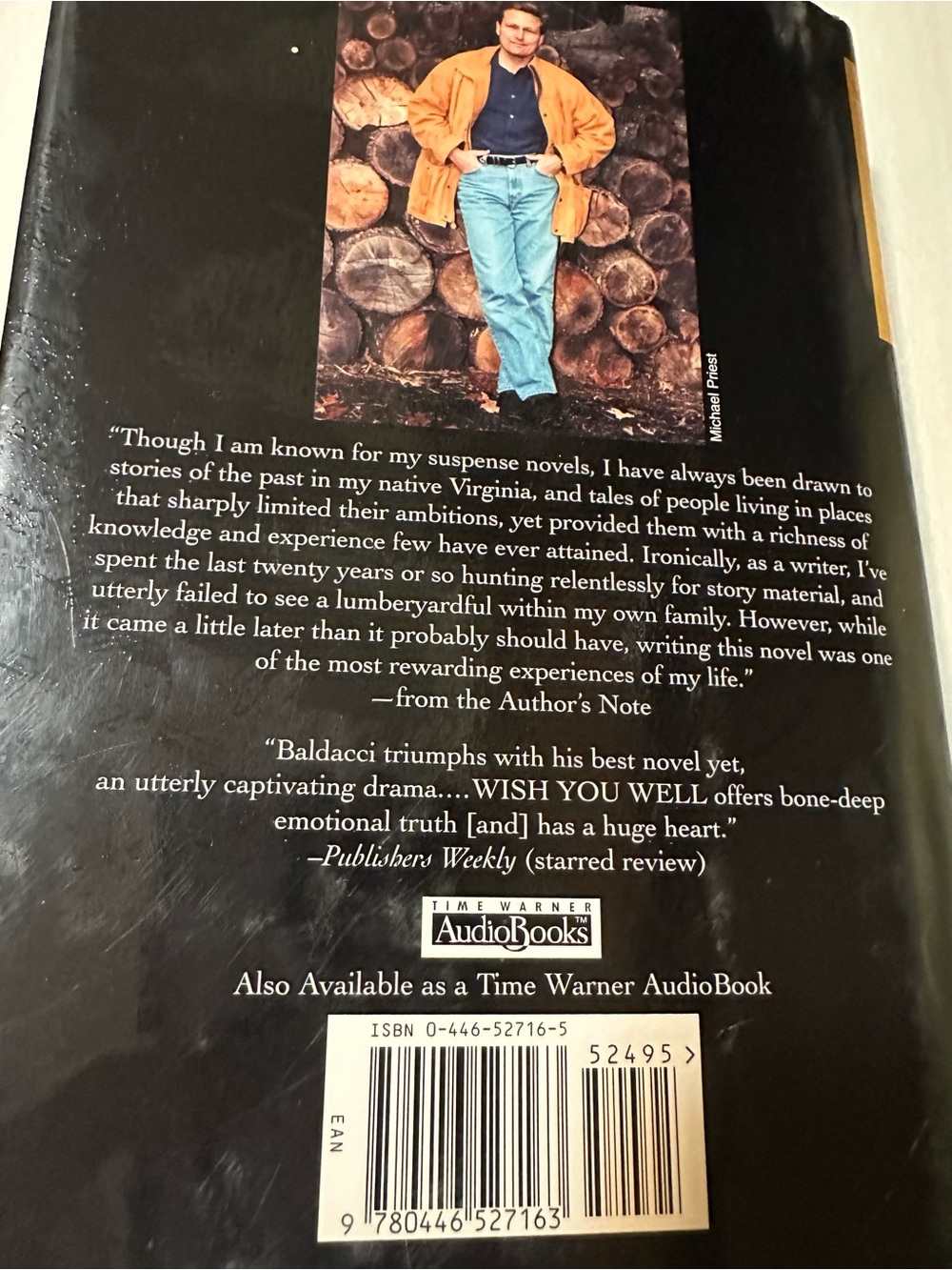 David Baldacci "Wish You Well" Hardcover Book - Gold & Black Cover - Picture 3 of 3